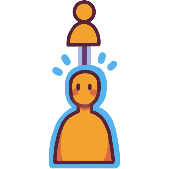  Parent and child are linked, and the child is outlined in blue.